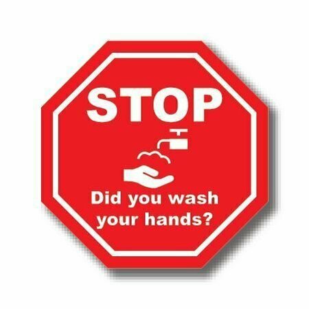 ERGOMAT 17in OCTAGON SIGNS Stop - Did you wash your hands? DSV-SIGN 289 #0690 -UEN